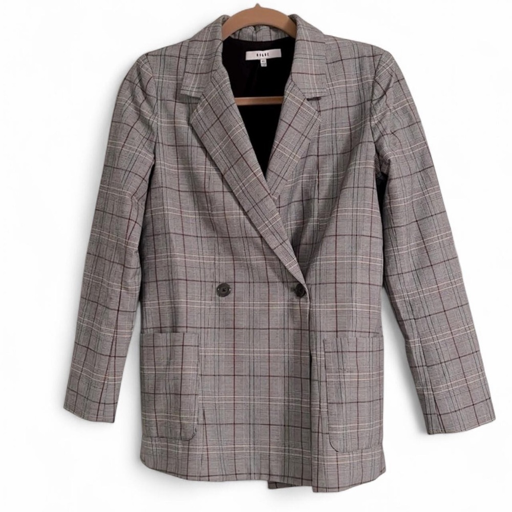 Anthropologie Ro & De Gray Plaid Tailored Blazer XS
